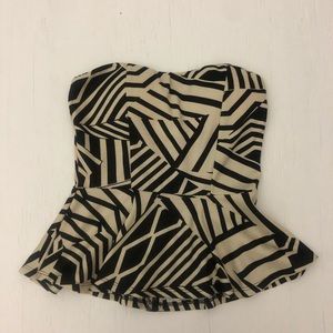 A strapless fitted top